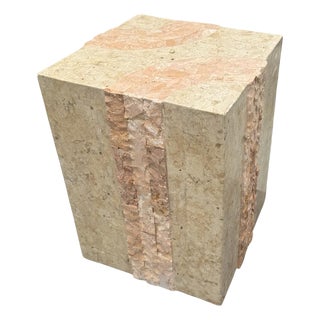 1989 Mission Furniture Los Angeles Postmodern Tessellated Stone Table Base For Sale