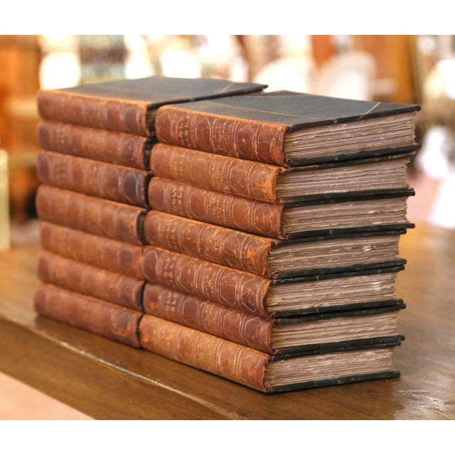 Late 19th Century Grolier Society Leather-Bound Holy Bible, Set of 14 For Sale - Image 9 of 12