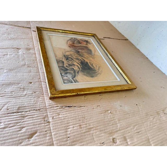 French Artist, Woman on a Bed, 19th Century, Drawing on Paper, Framed For Sale - Image 5 of 14