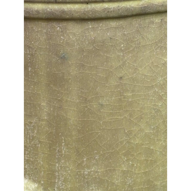 Ceramic Large French Anduze Garden Urn in Green Glaze For Sale - Image 7 of 10