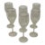 Set of 6 Mikasa “Arctic Lights” Cut Crystal Wine Goblets With Platinum Rim For Sale