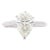 Gia Certified 3.40 I/Si2 Pear Cut Diamond Solitaire 18k White Gold Ring Size 8 For Sale