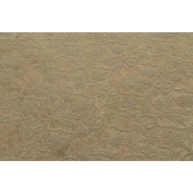 Late 20th Century Rug & Kilim’s European-Style Rug in Gold With Trellises and Floral Patterns For Sale - Image 5 of 7