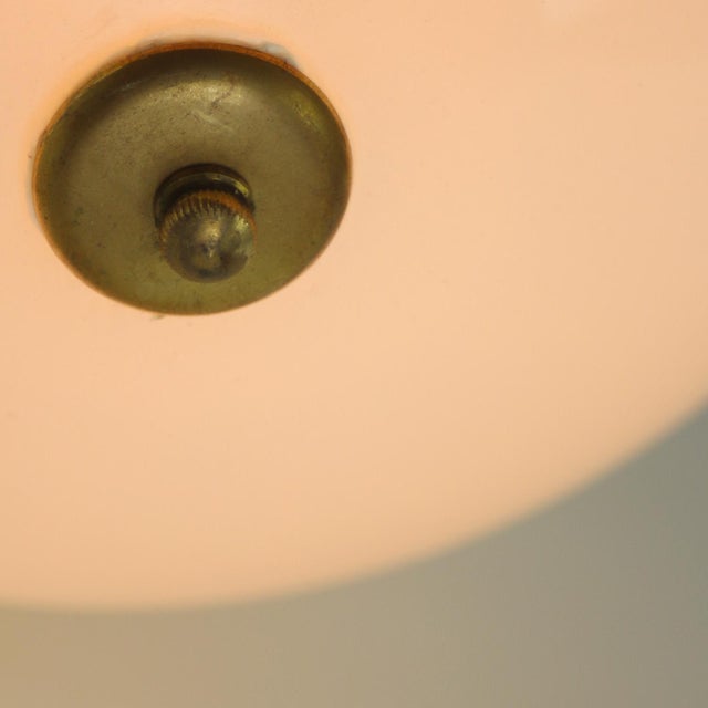 Art Deco White Opaline Flush Mount For Sale - Image 9 of 10