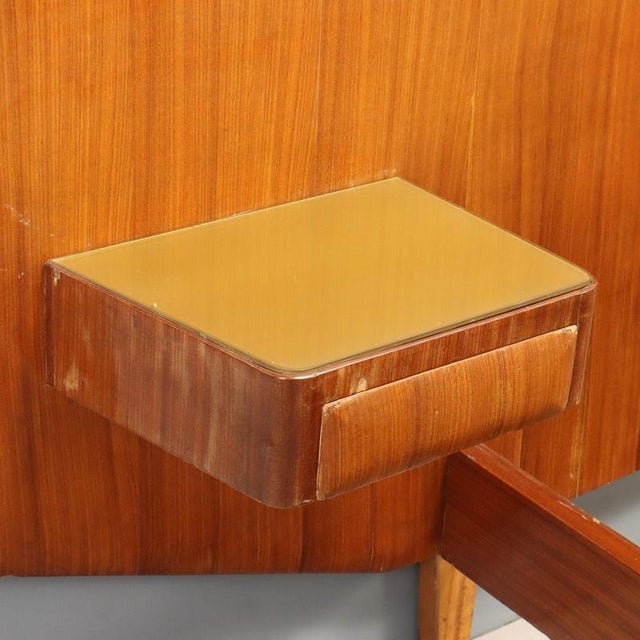 Vintage Double Bed in Mahogany with Bedside Tables, 1950s For Sale - Image 5 of 11