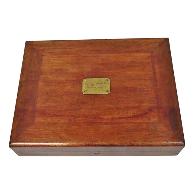 Antique S Kind & Sons Edwardian Mahogany Fitted Silverware Flatware Case Chest For Sale
