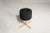 Stool with Brass Base and Black Velvet Upholstery, 1970s For Sale - Image 4 of 12