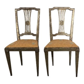 19th Century Italian Accent Chairs Set of 2 For Sale
