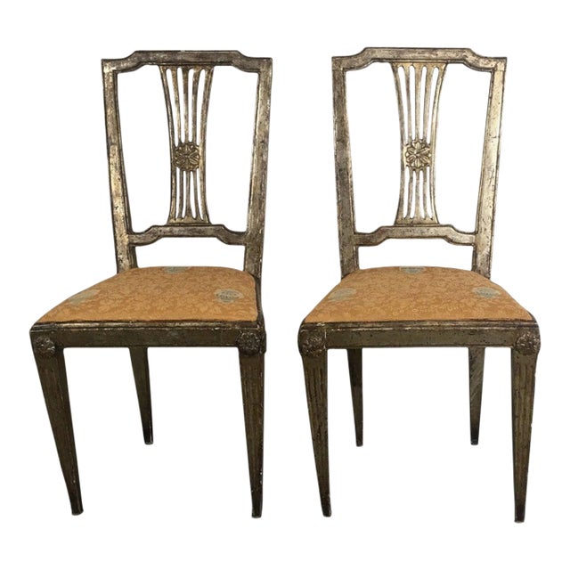 19th Century Italian Accent Chairs Set of 2 For Sale