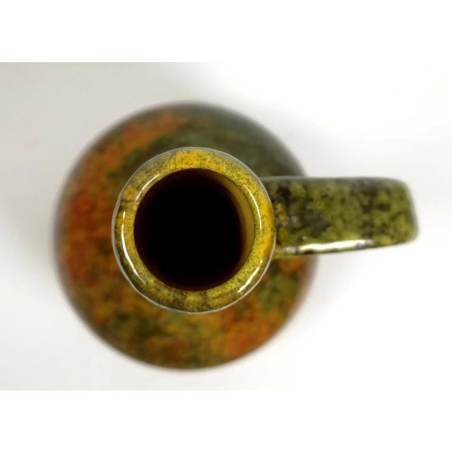 Lime Large Mid-Century Amphora Vase or Pitcher in Ceramic, 1970s For Sale - Image 8 of 9