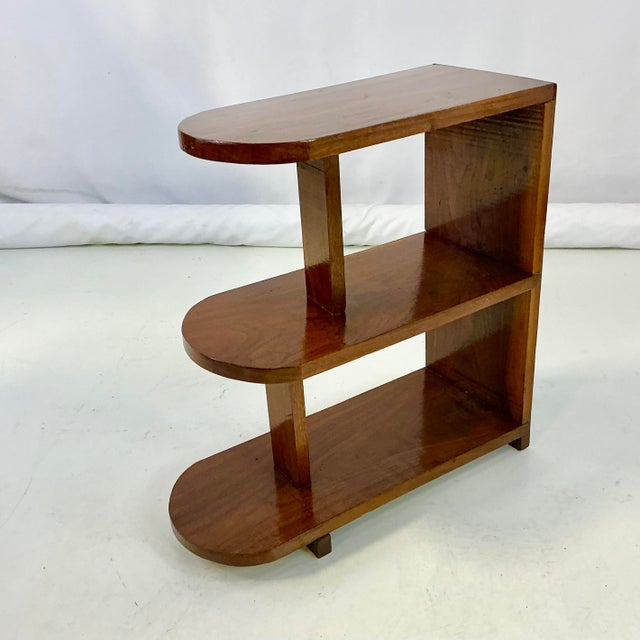 1940s Vintage Art Deco Americana Folk Art Three Tier Side Table For Sale - Image 4 of 14