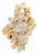 14k Yellow Gold Diamond Cluster Ring, Size 6.75 For Sale
