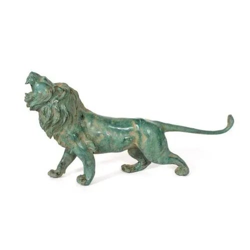 Vintage School Roaring Lion Sculpture For Sale - Image 5 of 6