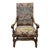 19th Century French Needlepoint Carved Walnut Throne Chair For Sale