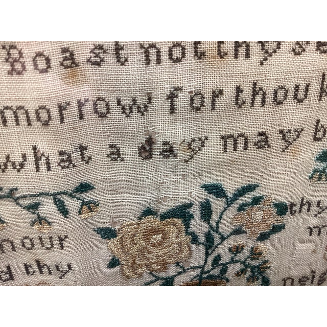 Early 18th Century 19th Century Needlework Sampler Dated 1839 Signed Susanna Rolfe in Period Frame For Sale - Image 5 of 9