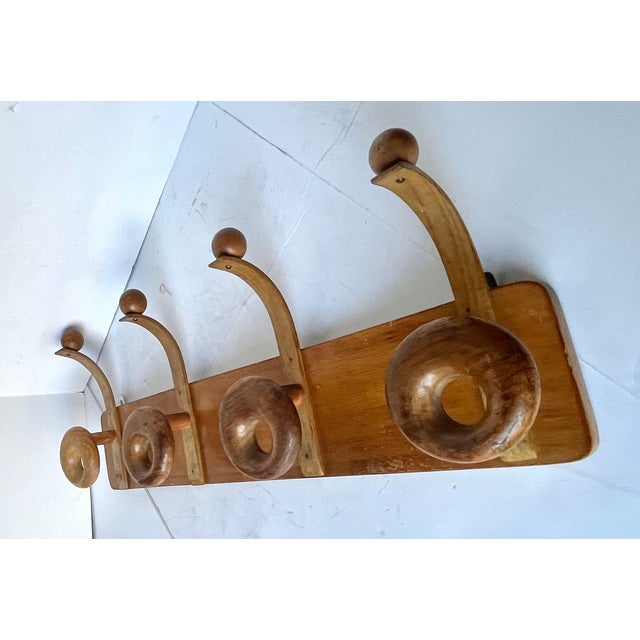 Mid-Century Modern 20th Century MCM Modern French Coat & Hat Rack For Sale - Image 3 of 15