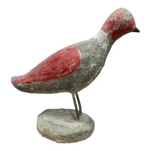 Early 20th Century Antique Handmade Concrete Bird Figure
