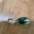 Emerald Green Cut to Clear Cased Crystal Wine Decanter Circa 1930 For Sale - Image 9 of 13
