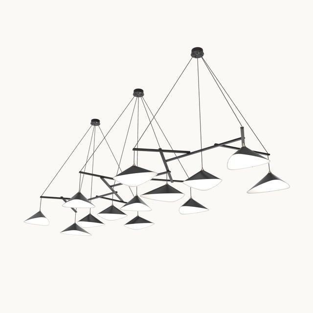 Emily Group of Thirteen in Semi Matte Paint Pendant from Moss Objects For Sale - Image 9 of 12