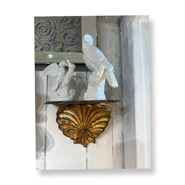 Late 19th Century Vintage Italian Gilded Wood Brackets- A Pair For Sale - Image 5 of 5