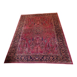 Vintage 1950's Lanamar Kashan by Karastan Colorful Wool Rug For Sale