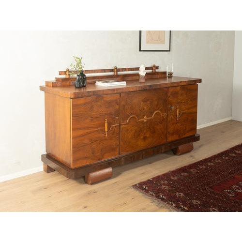 Art Deco Sideboard in Burr Walnut Veneer, 1920s For Sale - Image 3 of 12