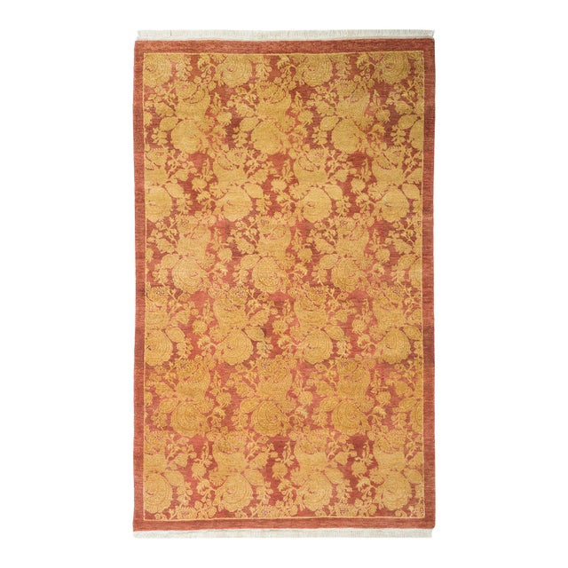 Mogul Collection Hand-Knotted Area Rug - Pink 3' 1" x 5' 0" For Sale - Image 9 of 9