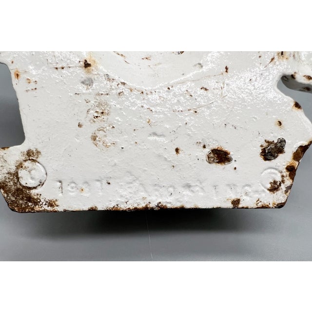 Vintage 1980's White Cast Floral Door Stops – Set of Three – Cottagecore / French Country / Shabby Chic For Sale - Image 11 of 13