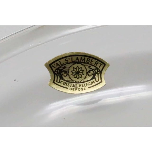 1960s Vintage Double Fish Pisces Crystal Ashtray or Catchall Dish by Val St.Lambert For Sale - Image 5 of 8