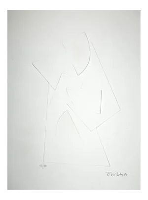 Hans Richter, Untitled, Original Embossing On Aluminium, 1970