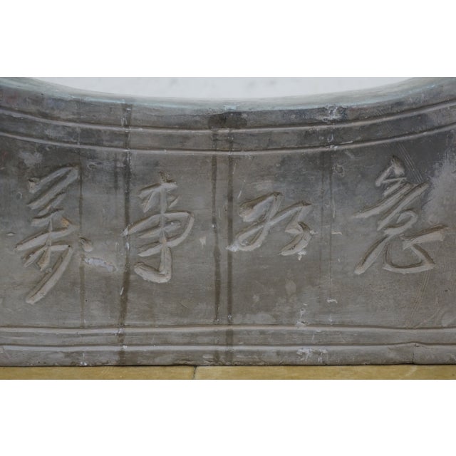 Vintage Chinese Grey Stone Eternal Youth Always Young Pillow Neck Head Rest For Sale - Image 11 of 12
