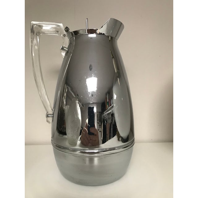 Mid Century Modern Chrome and Lucite Thermos Carafe Chairish