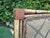 Vintage Bamboo & Rattan Tack Board With Leather Lattice For Sale In Naples, FL - Image 6 of 10