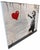 Street Art Street Art Banksy Inspired Street-Art Style Canvas – Girl Reaching for Red Heart Balloon - Signed a.r. For Sale - Image 3 of 4