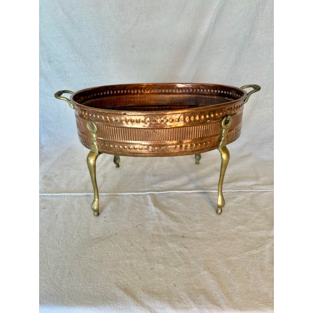 Early 20th Century French Copper and Brass Jardiniere For Sale - Image 10 of 13
