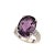 Oval Amethyst in Sterling Silver Engraved Ring For Sale - Image 4 of 4