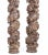 Pair of Spanish spiral columns of the 17th century in carved and gilded wood, decorated with plant elements, vines,...