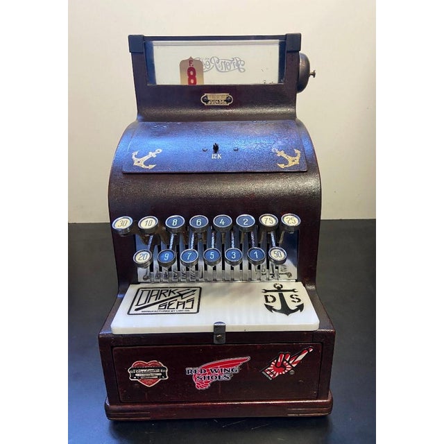 Vintage German Mechanical Cash Register, 1920s For Sale - Image 3 of 16
