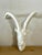 Vintage Faux Taxidermy White Goat Head Wall Mount For Sale - Image 4 of 11