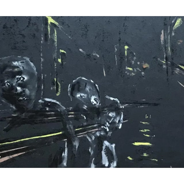 1950s Julien Dinou, Pleine Lune, 1951, Oil on Cardboard For Sale - Image 5 of 10