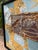 Mid-Century Modern Mid-Century Modern Style Mixed-Media Abstract Painting With Painted Tin Ceiling Tile Component – Framed For Sale - Image 3 of 4