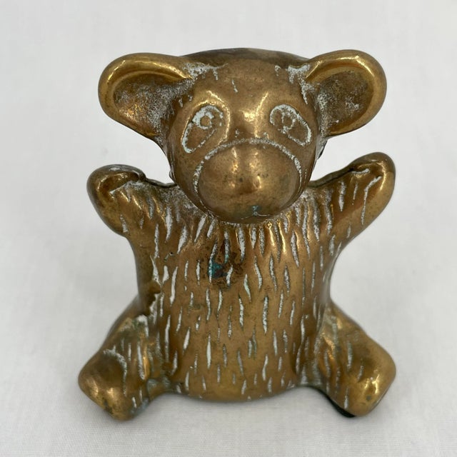 This precious little teddy bear is the perfect desk companion, Corduroy curio cutie, or boho office library buddy. So...