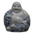 Chinese Vintage Ceramic Buddhist Sculpture,Hand Carved Blue and White Porcelain Statue of Maitreya Buddha Maitreya Buddha For Sale