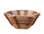 A Vintage Folk Art / Tramp Art Style Catchall Bowl made entirely of Popsicle Sticks in two different shades of brown...