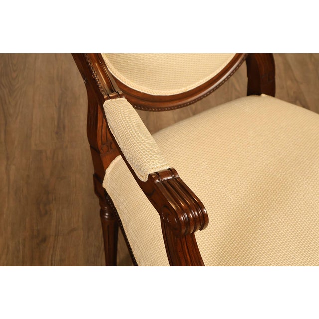 Louis XVI Style Set Of 16 Oval Back Dining Chairs For Sale - Image 17 of 18