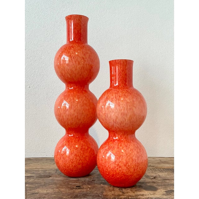 Vintage Murano Glass Vases - A Pair For Sale - Image 9 of 12