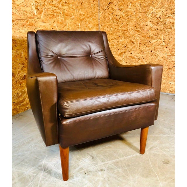 Vintage Danish Leather Lounge Chair by Georg Thams, 1960s For Sale - Image 4 of 13