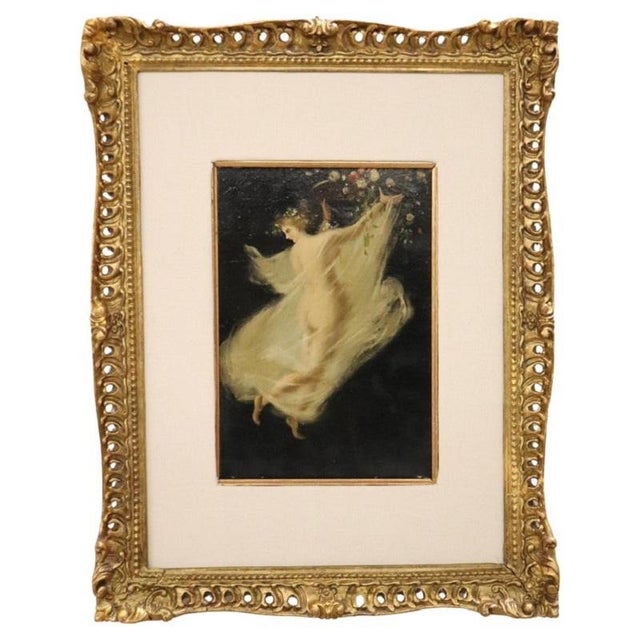 Allegory of Spring, Oil Painting on Board, 1800s, Framed For Sale - Image 10 of 10