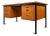 Mid-Century Modern Executive Desk in Oak & Steel W/ Leather Top Attributed to Herbert Hirche for Holzäpfel, Germany, C. 1960s For Sale
