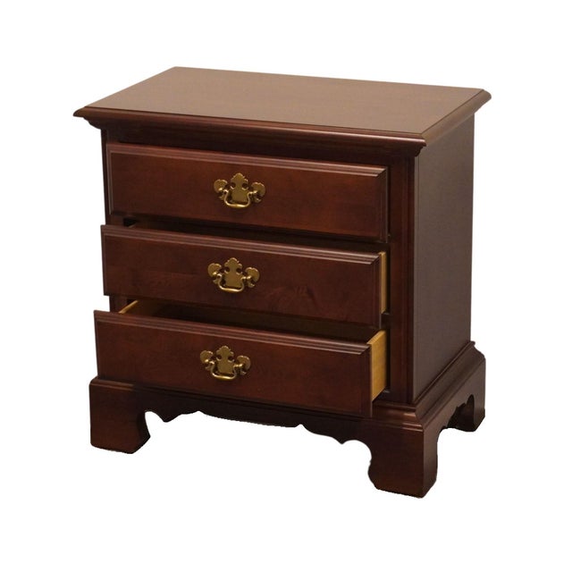 American Drew Cherry Contemporary Traditional Style 26" Three Drawer Nightstand 761-413 For Sale In Kansas City - Image 6 of 12